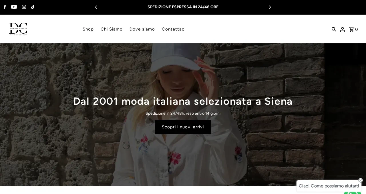 Anteprima del sito boutique di moda donna